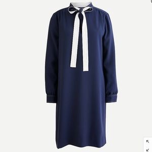 J Crew Shift Dress with Necktie in 365 Crepe